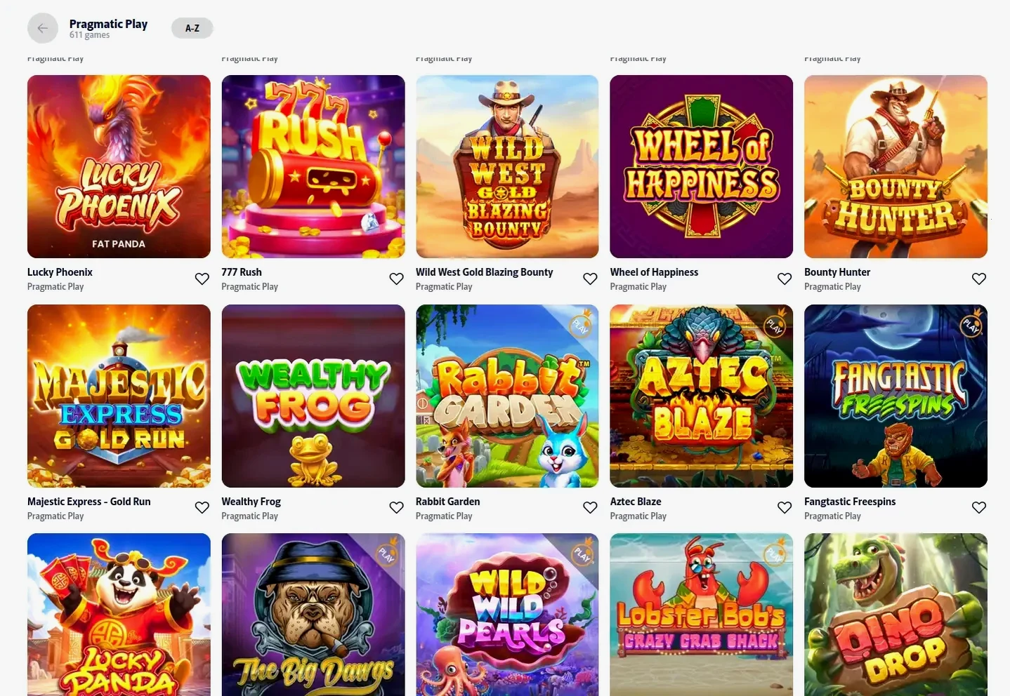 Каталог игр Блиц Ред
